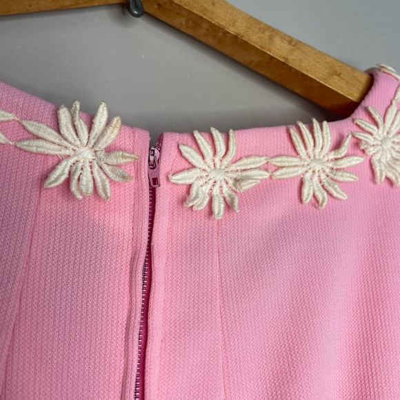 Vintage 70’s maxi floral pink and white daisy handmade Dress cottage core - Picture 5 of 9